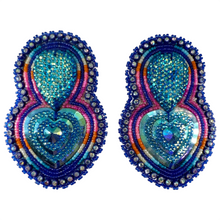 Load image into Gallery viewer, Heart Drop Glam Earrings