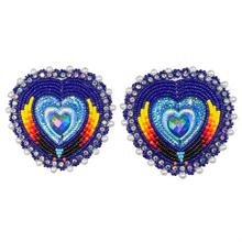 Load image into Gallery viewer, Heart Glam Earrings