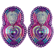 Load image into Gallery viewer, Heart Drop Glam Earrings