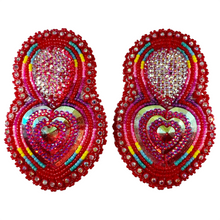 Load image into Gallery viewer, Heart Drop Glam Earrings