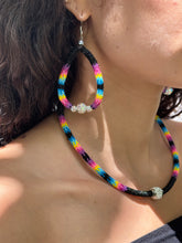 Load image into Gallery viewer, Rhinestone Bead Hoop Earring