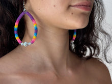 Load image into Gallery viewer, Rhinestone Bead Hoop Earring