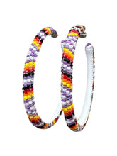 Load image into Gallery viewer, Peyote Stitch Hoop Earrings