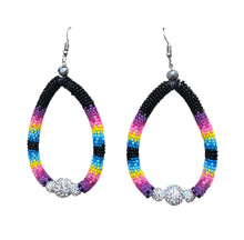 Load image into Gallery viewer, Rhinestone Bead Hoop Earring