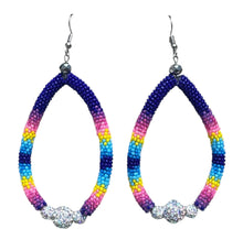 Load image into Gallery viewer, Rhinestone Bead Hoop Earring