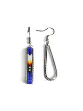 Load image into Gallery viewer, Inlay Beaded Dangle Hoop Earrings
