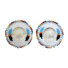 Load image into Gallery viewer, Feather Round Glam Earring
