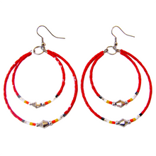 Load image into Gallery viewer, Memory Wire Double Hoop Earrings