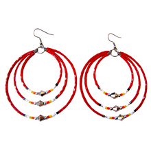 Load image into Gallery viewer, Memory Wire Triple Hoop Earrings