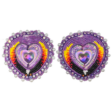 Load image into Gallery viewer, Heart Glam Earrings
