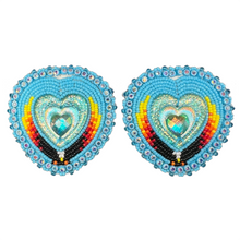 Load image into Gallery viewer, Heart Glam Earrings
