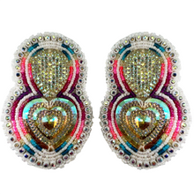Load image into Gallery viewer, Heart Drop Glam Earrings
