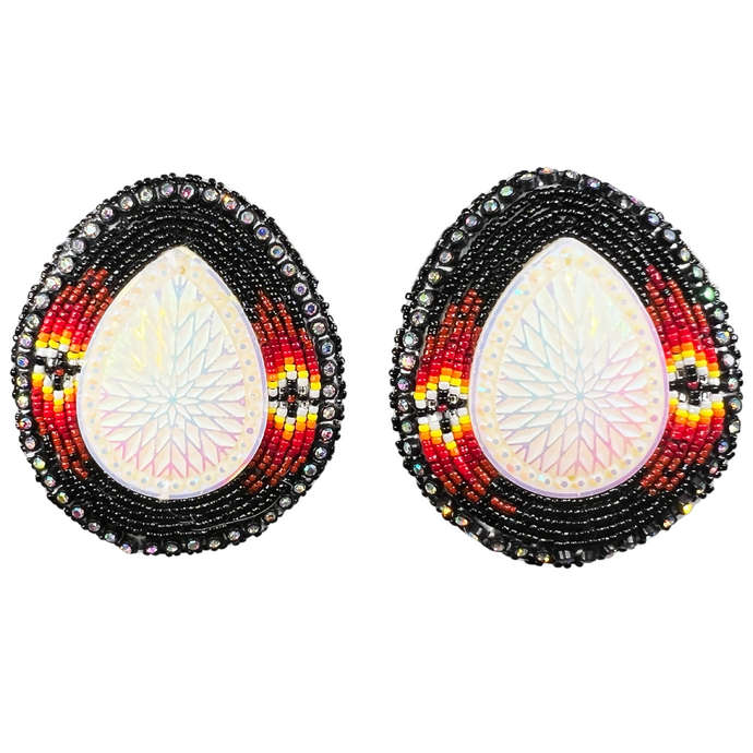 Large Teardrop Glam Earrings