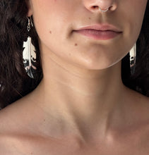 Load image into Gallery viewer, Carved Eagle Feather Bone Earring
