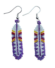 Load image into Gallery viewer, Beaded Feather Earring
