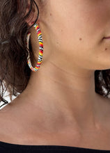 Load image into Gallery viewer, Peyote Stitch Hoop Earrings
