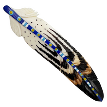 Load image into Gallery viewer, Painted Stem Bone Feather Barrette

