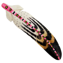 Load image into Gallery viewer, Painted Stem Bone Feather Barrette
