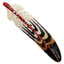 Load image into Gallery viewer, Painted Stem Bone Feather Barrette
