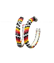 Load image into Gallery viewer, Peyote Stitch Hoop Earrings
