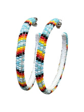 Load image into Gallery viewer, Peyote Stitch Hoop Earrings
