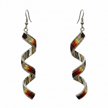 Load image into Gallery viewer, Inlay Cut Glass Twist Earrings
