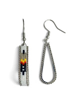 Load image into Gallery viewer, Inlay Beaded Dangle Hoop Earrings

