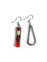 Load image into Gallery viewer, Inlay Beaded Dangle Hoop Earrings
