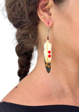 Load image into Gallery viewer, Carved Bone Honour Feather Earring
