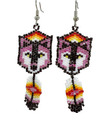 Load image into Gallery viewer, Wolf Feather Dangle Earring
