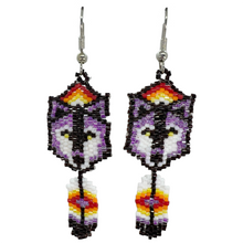 Load image into Gallery viewer, Wolf Feather Dangle Earring
