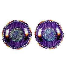 Load image into Gallery viewer, Feather Round Glam Earring
