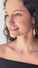 Load and play video in Gallery viewer, Carved Eagle Feather Bone Earring
