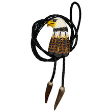 Load image into Gallery viewer, Eagle With Feather Bolo Tie

