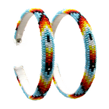 Load image into Gallery viewer, Feather Peyote Stitch Hoop Earrings 2CM-6CM
