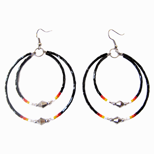 Memory Wire Double Hoop Earrings